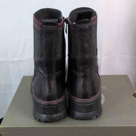 Timberland Women's Black Leather Combat Boots - Picture 4 of 15